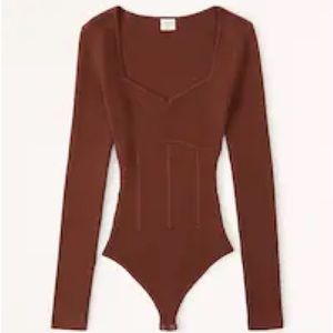 Abercrombie Corset Sweetheart Sweater Bodysuit